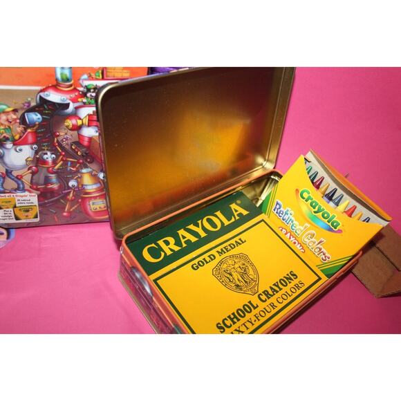 2 Crayola Vintage Tins With Retired Crayons And 64 Classic Nostalgia Box Sets - Picture 3 of 9